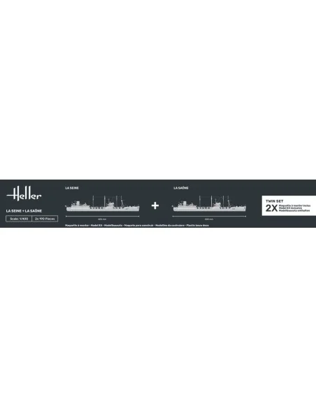 Twin Set La Seine + La Saone, 1/400 - Heller 85050
