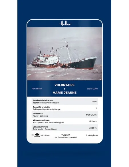 Twin Set Volontaire + Marie Jeanne, 1/200 - Heller 85604