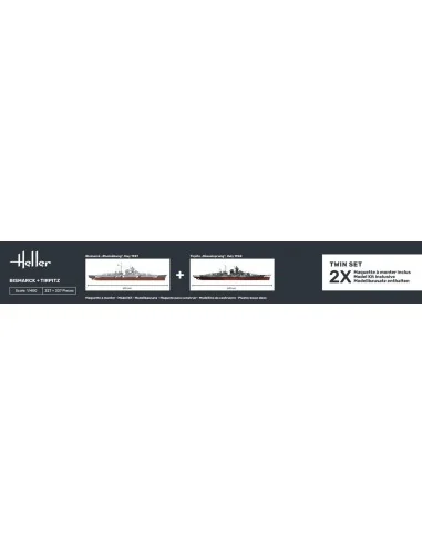 Twin Set Bismarck + Tirpitz, 1/400 - Heller 85078