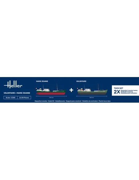 Twin Set Volontaire + Marie Jeanne, 1/200 - Heller 85604
