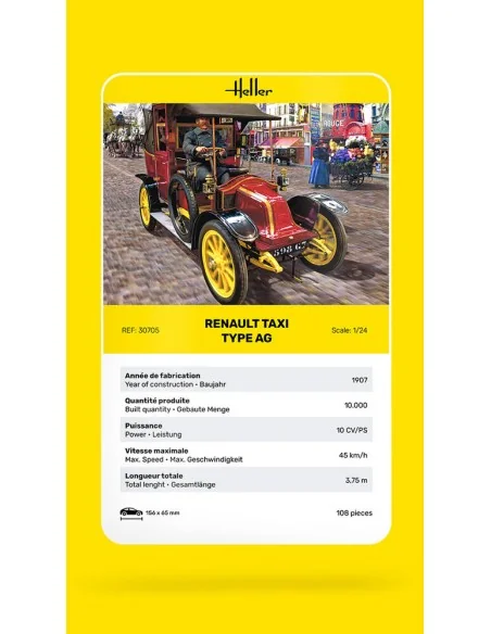 Renault Taxi Type AG, 1/24 - Heller 30705