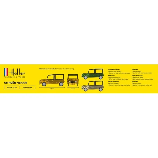 Citroen Mehari, 1/24 - Heller 80760 Citroen Mehari, 1/24 - Heller 80760