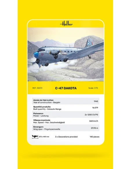 C-47 Dakota, 1/72 - Heller 30372