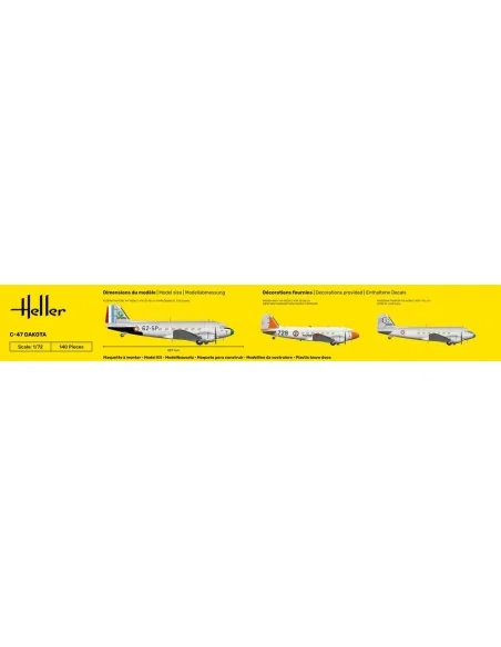 STARTER KIT C-47 Dakota, 1/72 - Heller 35372