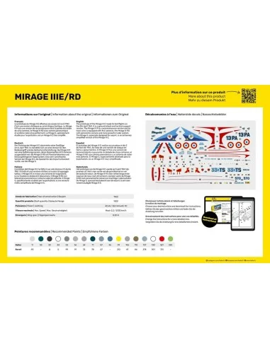 STARTER KIT Mirage IIIE/RD, 1/48 - Heller 35422