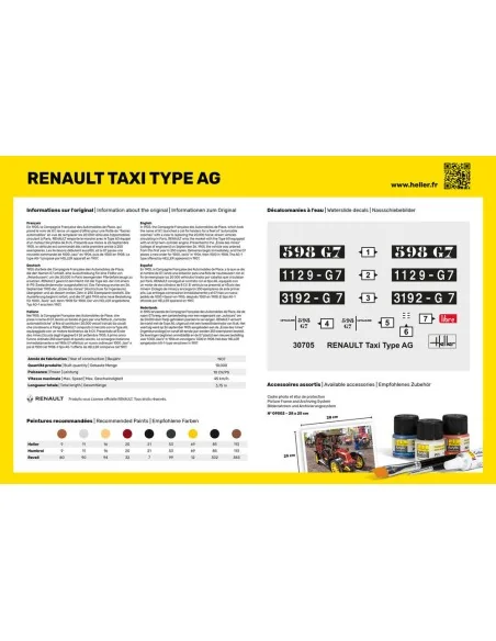 STARTER KIT Renault Taxi Type AG, 1/24 - Heller 35705