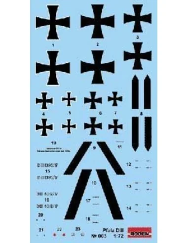 Pfalz D.III World War 1, 1/72 - Roden 003