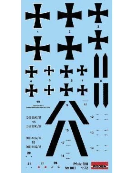 Pfalz D.III World War 1, 1/72 - Roden 003