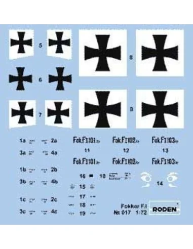 Fokker F.I, 1/72 - Roden 017