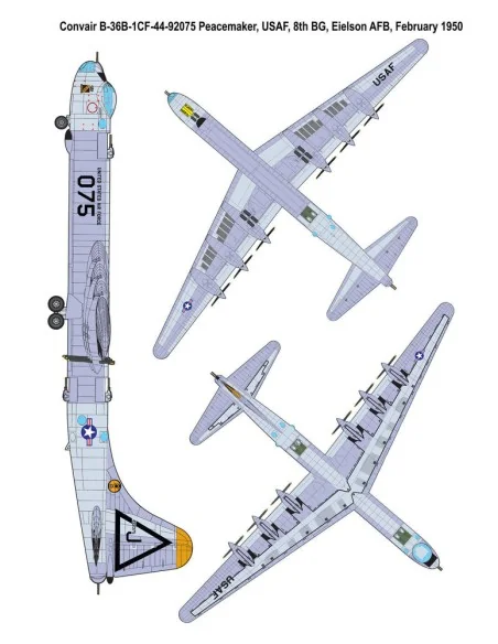 Convair B-36B Peacemaker (Early), 1/144 - Roden 347