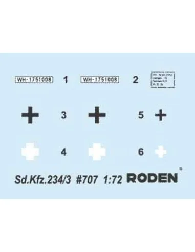 Sd.Kfz.234/3 Schw.Pz.kanonenwg., 1/72 - Roden 707