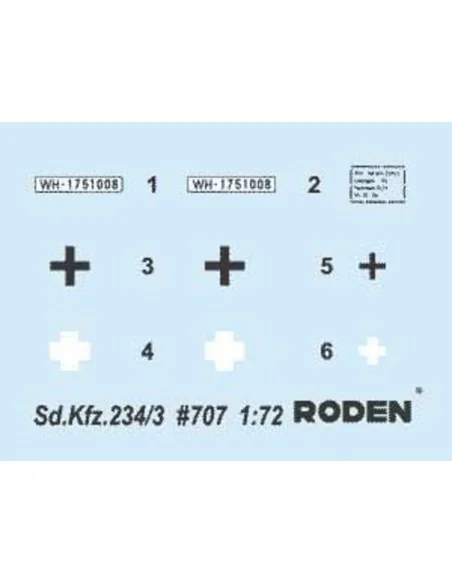 Sd.Kfz.234/3 Schw.Pz.kanonenwg., 1/72 - Roden 707