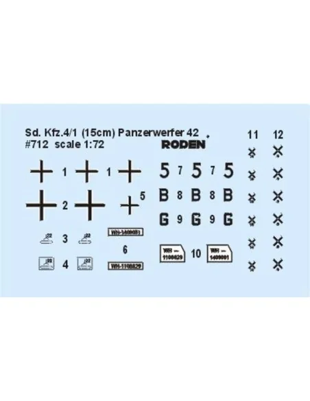 Sd.Kfz. 4/1 Panzerwerfer 42 (early), 1/72 - Roden 712