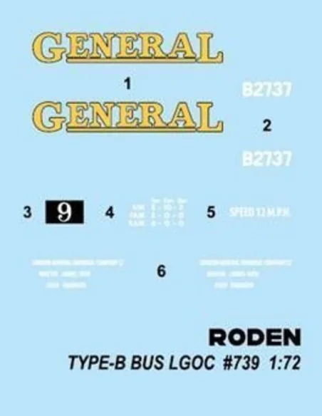Type B Bus, LGOC, London, Early 1914, 1/72 - Roden 739