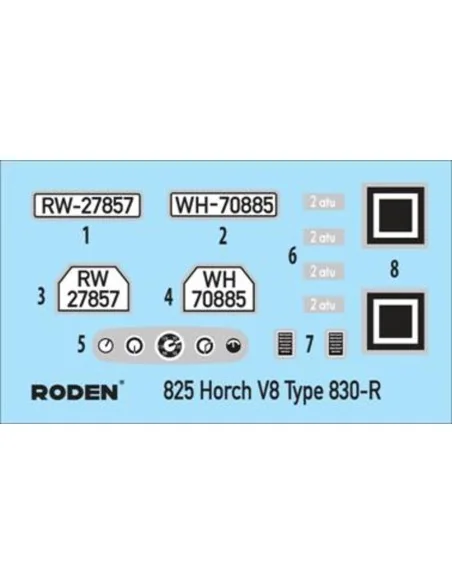 Horch V8 Type 830R, 1/35 - Roden 825