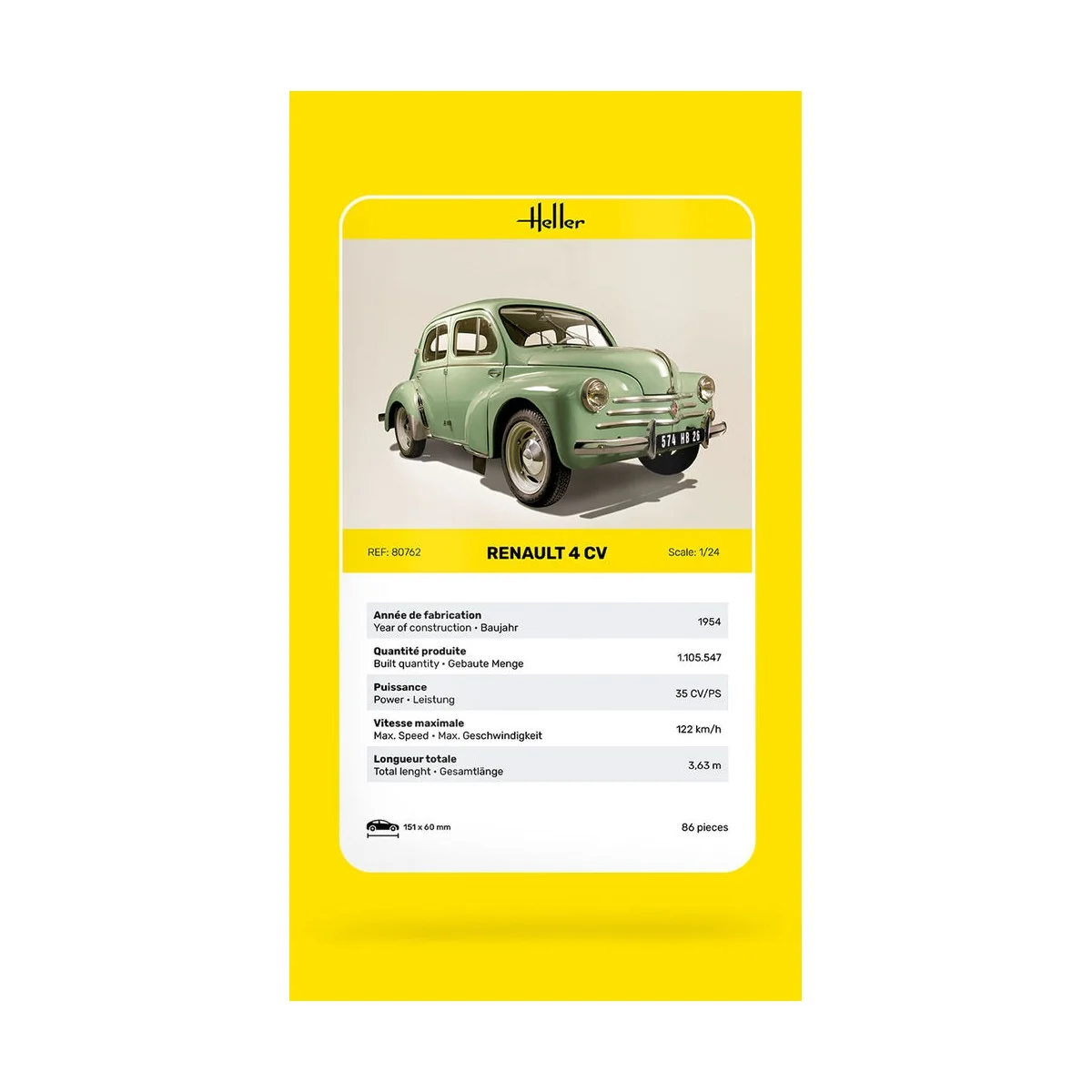 Renault 4 CV, 1/24 - Heller 80762