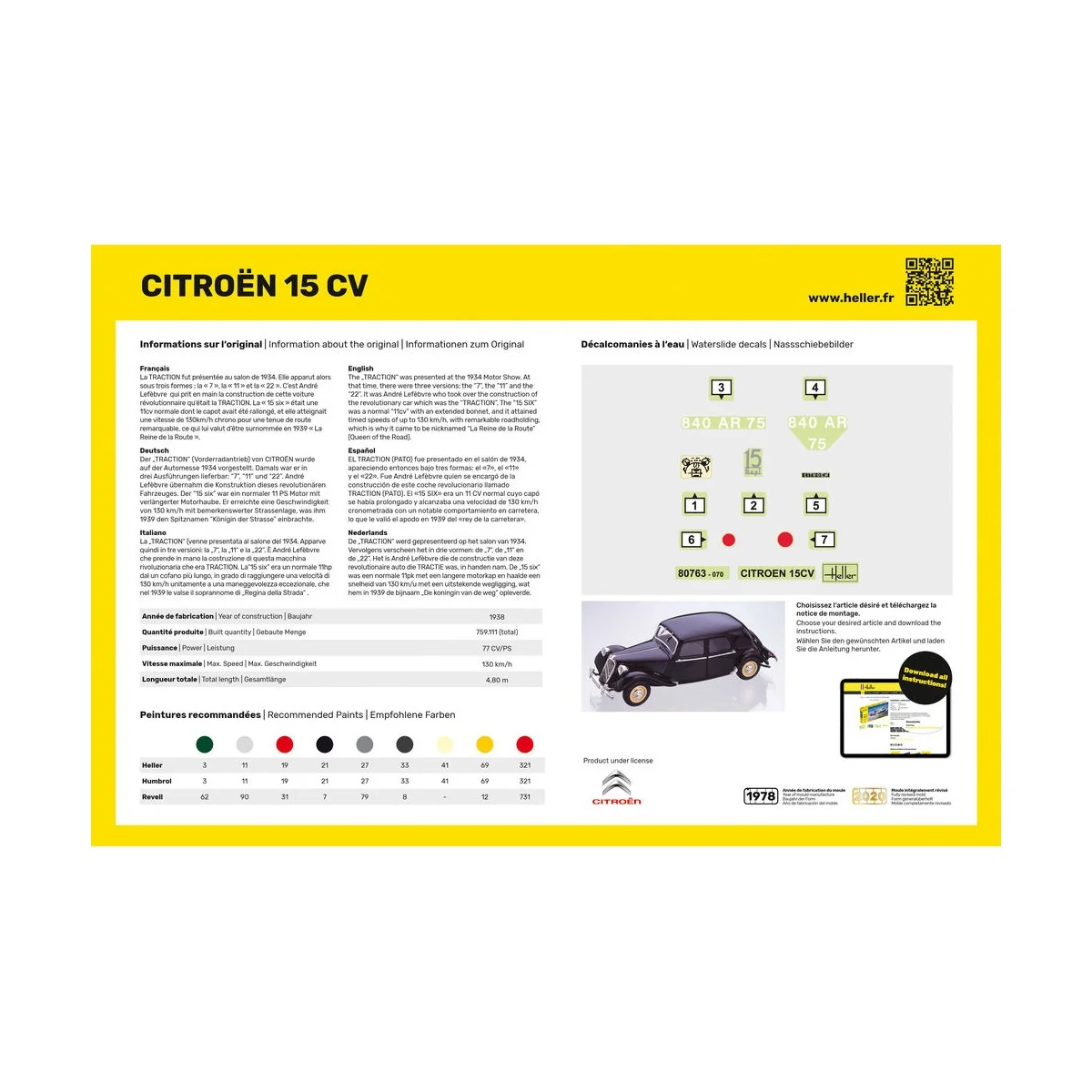 Citroen 15 CV - Heller 80763