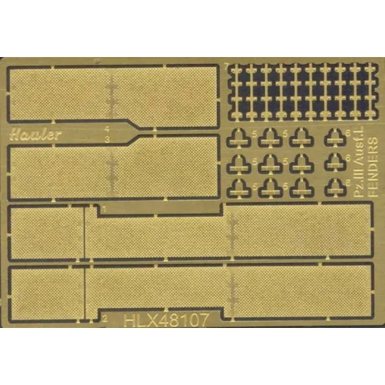 Pz III Ausf L FENDERS, 1/48 - Hauler HLX48107