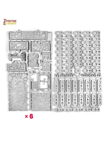 Dungeons & Lasers Dwarven Mine Half-Height Walls - Archon Studio DN...