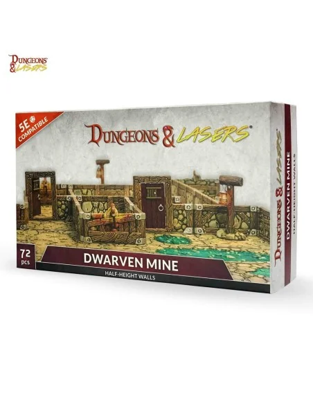 Dungeons & Lasers Dwarven Mine Half-Height Walls - Archon Studio DN...