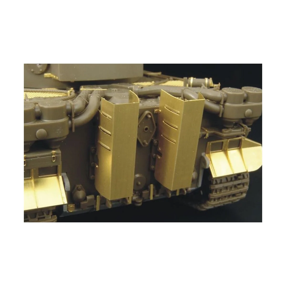 TIGER I EXHAUST COVER initial prod, 1/48 - Hauler HLX48126