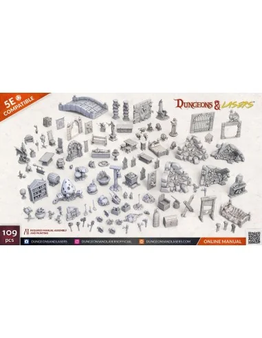 Dungeons & Lasers Expansion Set: FANTASY PROPS PACK - Archon Studio...