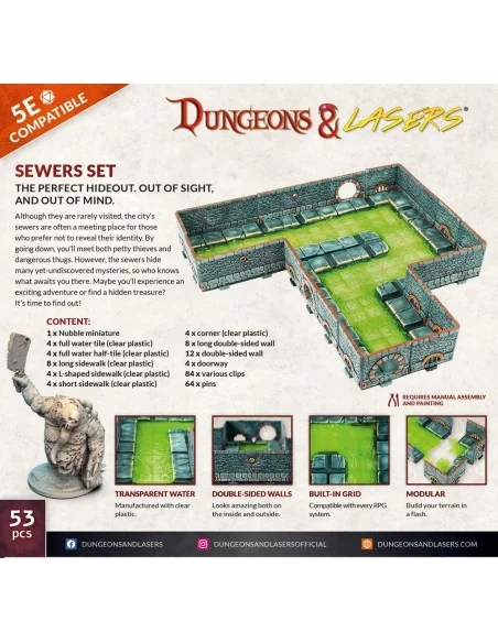 Dungeons & Lasers Starter Set: SEWERS - Archon Studio DNL0044