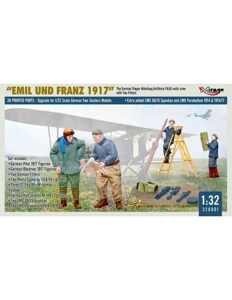 WWI German FA(A) Units Crew 'Emil und Franz 1917' w/Equipment, 1/32...