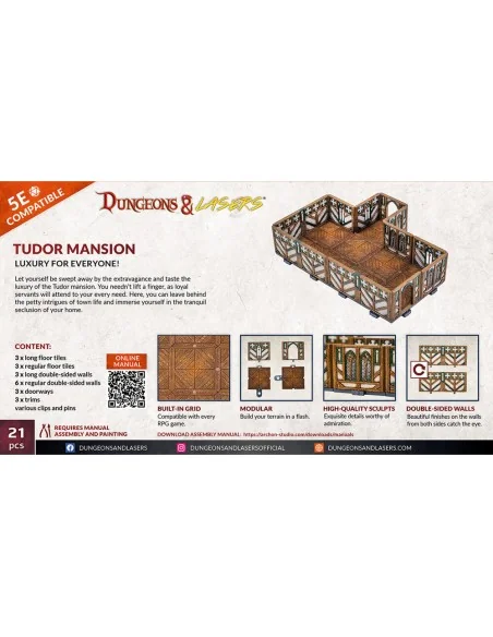 Dungeons & Lasers Expansion Set: TUDOR MANSION - Archon Studio DNL0051