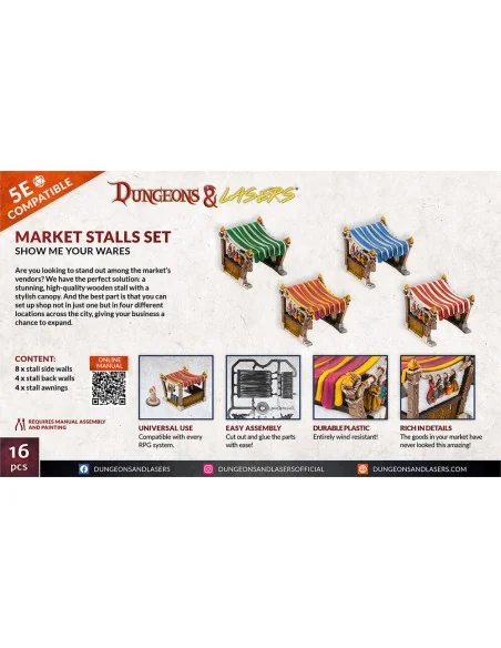 Dungeons & Lasers Expansion Set: MARKET STALLS SET - Archon Studio ...