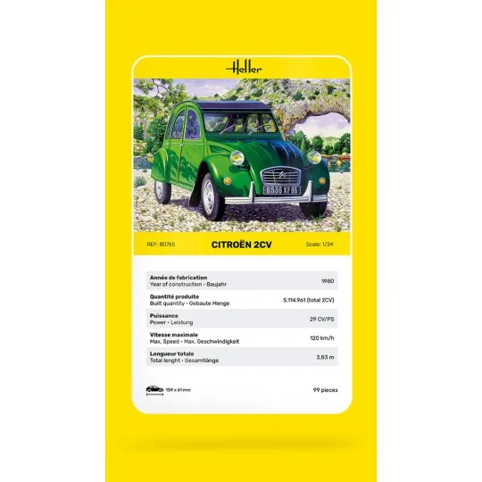 Citroen 2 CV, 1/24 - Heller 80765 Citroen 2 CV, 1/24 - Heller 80765