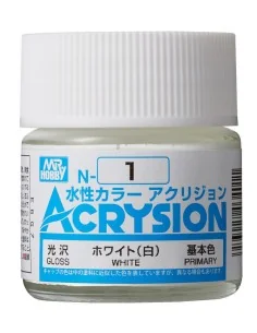 Mr Hobby -Gunze Acrysion (10 ml) White - Mr Hobby - Gunze N-001