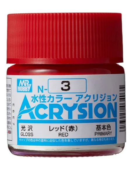 Mr Hobby -Gunze Acrysion (10 ml) Red - Mr Hobby - Gunze N-003