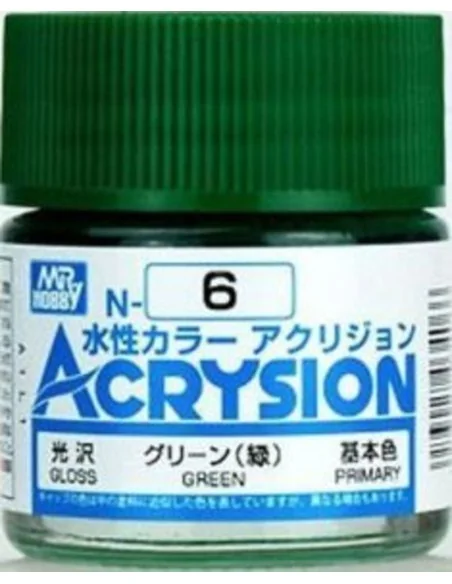 Mr Hobby -Gunze Acrysion (10 ml) Green - Mr Hobby - Gunze N-006