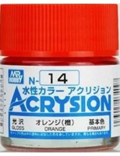 Mr Hobby -Gunze Acrysion (10 ml) Orange - Mr Hobby - Gunze N-014