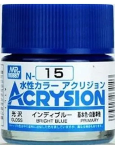 Mr Hobby -Gunze Acrysion (10 ml) Bright Blue - Mr Hobby - Gunze N-015