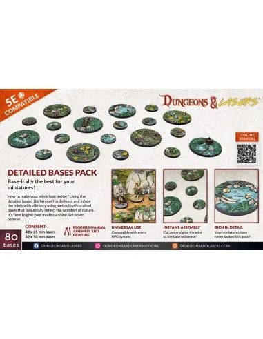 Dungeons & Lasers Miniatures: DETAILED BASES PACK - Archon Studio D...