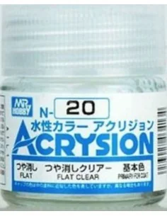 Mr Hobby -Gunze Acrysion (10 ml) Flat Clear - Mr Hobby - Gunze N-020