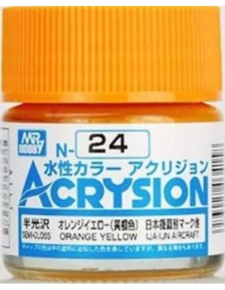 Mr Hobby -Gunze Acrysion (10 ml) Orange Yellow - Mr Hobby - Gunze N...