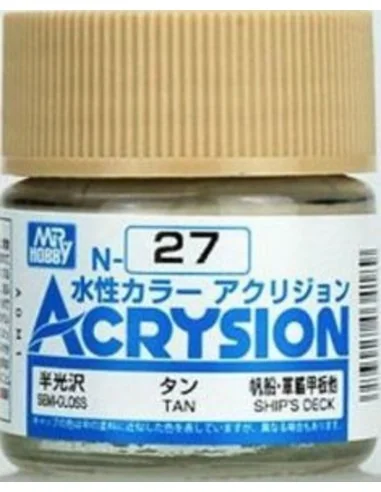 Mr Hobby -Gunze Acrysion (10 ml) Tan - Mr Hobby - Gunze N-027