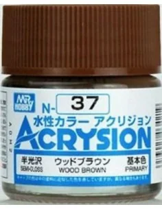 Mr Hobby -Gunze Acrysion (10 ml) Wood Brown - Mr Hobby - Gunze N-037