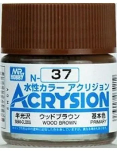 Mr Hobby -Gunze Acrysion (10 ml) Wood Brown - Mr Hobby - Gunze N-037