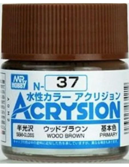 Mr Hobby -Gunze Acrysion (10 ml) Wood Brown - Mr Hobby - Gunze N-037