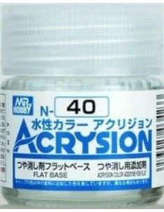 Mr Hobby -Gunze Acrysion (10 ml) Flat Base - Mr Hobby - Gunze N-040