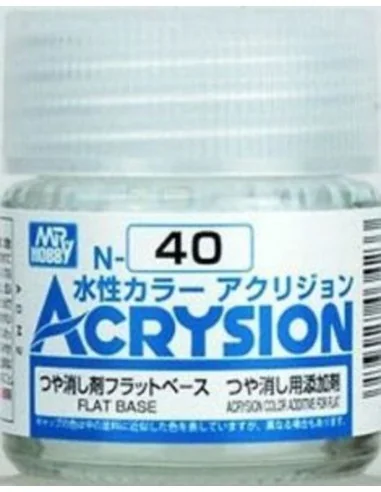 Mr Hobby -Gunze Acrysion (10 ml) Flat Base - Mr Hobby - Gunze N-040