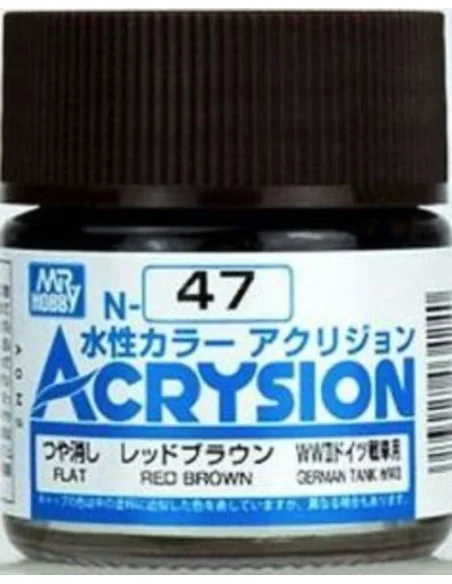 Mr Hobby -Gunze Acrysion (10 ml) Red Brown - Mr Hobby - Gunze N-047