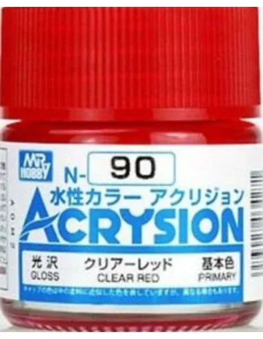 Mr Hobby -Gunze Acrysion (10 ml) Clear Red - Mr Hobby - Gunze N-090