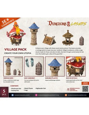 Dungeons & Lasers Expansion Set: VILLAGE PACK - Archon Studio DNL0066