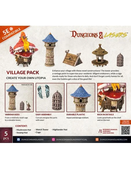 Dungeons & Lasers Expansion Set: VILLAGE PACK - Archon Studio DNL0066