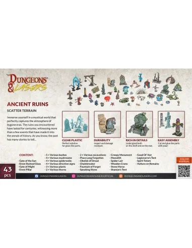Dungeons & Lasers Expansion Set: ANCIENT RUINS SCATTER TERRAIN - Ar...